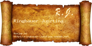 Ringbauer Jusztina névjegykártya