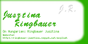 jusztina ringbauer business card